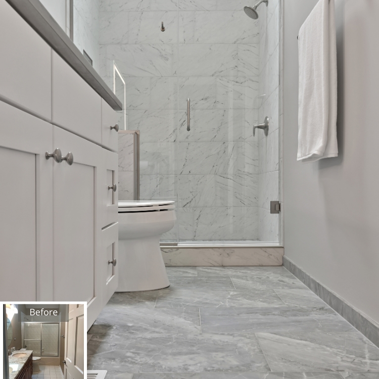 From Hall Bath to Mini Master by J&J Construction
